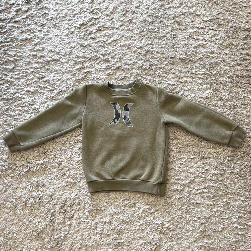 Olive Green Hurley Logo Sweatshirt 👏🏼